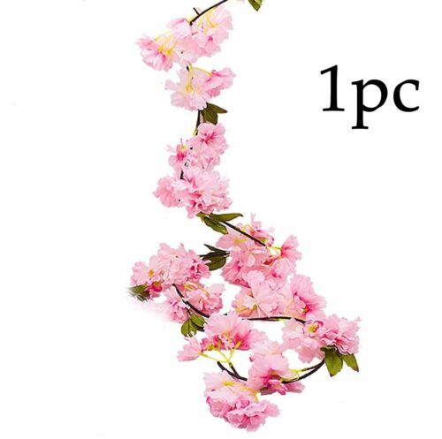 2.1M Artificial Silk Sakura Flowers Fake Vine Ivy Hanging Garland Floral Wedding
