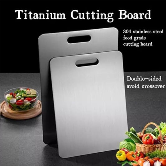Titanium Cutting Board Double-Sided Titanium Chopping Boards for Kitchen Camping