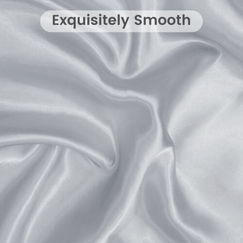 2PCS Luxury Satin Silk Pillow Cases Cushion Cover Pillowcase Home Decor Slip