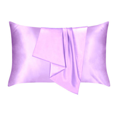 2PCS Luxury Satin Silk Pillow Cases Cushion Cover Pillowcase Home Decor Slip