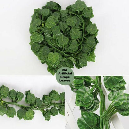 12 X 2M Artificial Ivy Vine Fake Foliage Flower Hanging Leaf Garland Plant Party