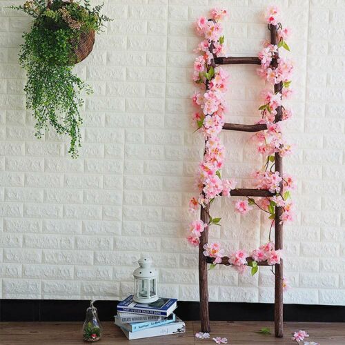 2.1M Artificial Silk Sakura Flowers Fake Vine Ivy Hanging Garland Floral Wedding