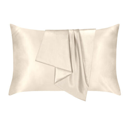 2PCS Luxury Satin Silk Pillow Cases Cushion Cover Pillowcase Home Decor Slip