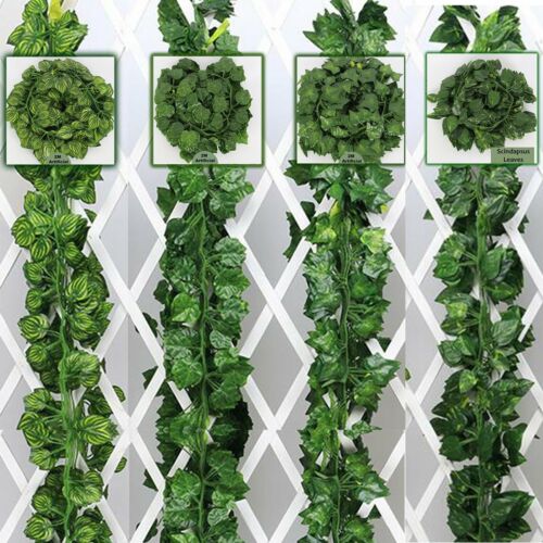 12 X 2M Artificial Ivy Vine Fake Foliage Flower Hanging Leaf Garland Plant Party