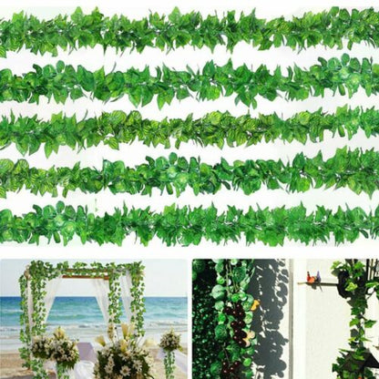 12 X 2M Artificial Ivy Vine Fake Foliage Flower Hanging Leaf Garland Plant Party
