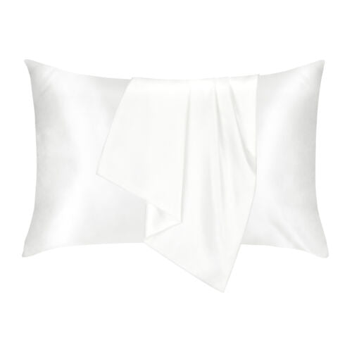 2PCS Luxury Satin Silk Pillow Cases Cushion Cover Pillowcase Home Decor Slip