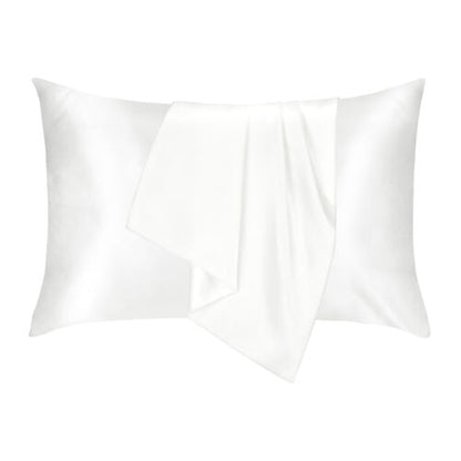 2PCS Luxury Satin Silk Pillow Cases Cushion Cover Pillowcase Home Decor Slip