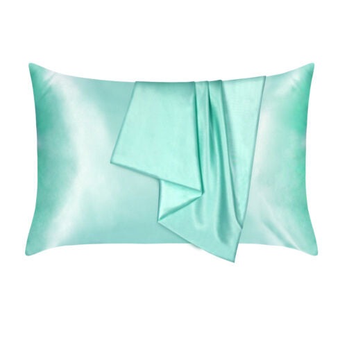 2PCS Luxury Satin Silk Pillow Cases Cushion Cover Pillowcase Home Decor Slip