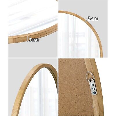 Oikiture Wall Mirrors Round Makeup Mirror Home Decor 50/60/70/80/90cm