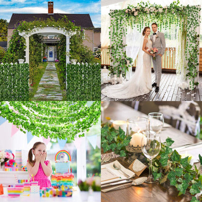 12 X 2M Artificial Ivy Vine Fake Foliage Flower Hanging Leaf Garland Plant Party