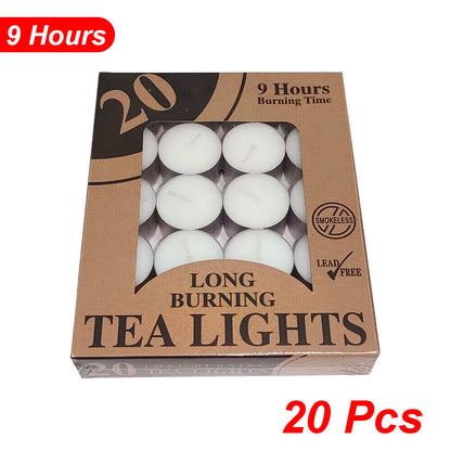 9 Hours Tealight Candle Tea Light Candles Tealights Home Decor Party Unscented