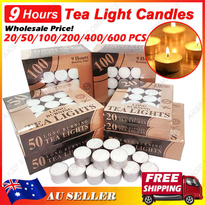 9 Hours Tealight Candle Tea Light Candles Tealights Home Decor Party Unscented