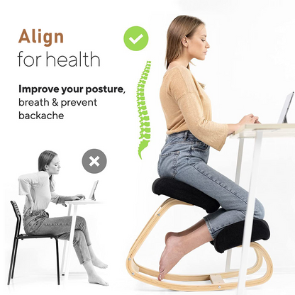 Thicken Ergonomic Kneeling Chair Stretch Knee Home Office Furniture Yoga Seat AU