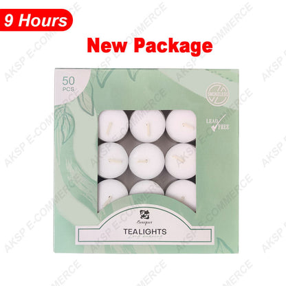 9 Hours Tealight Candle Tea Light Candles Tealights Home Decor Party Unscented