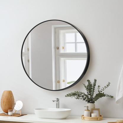 Oikiture Wall Mirrors Round Makeup Mirror Home Decor 50/60/70/80/90cm