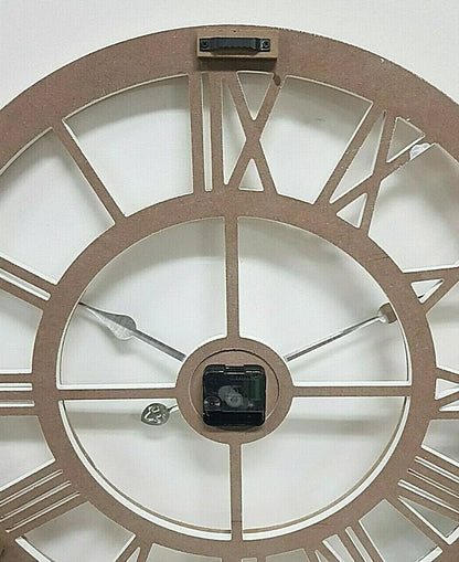 Coastal Large Floating Wooden Wall Clock 60cm French Country