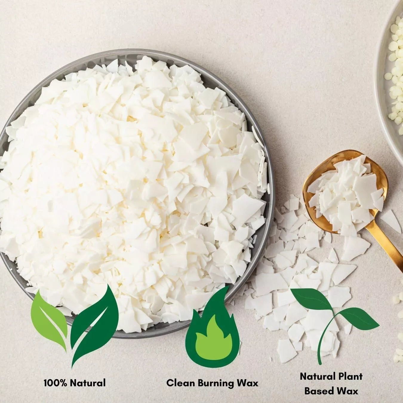 🕯️ Bulk 100% Pure Soy Wax Flakes – Natural & Kosher Candle Making Supplies