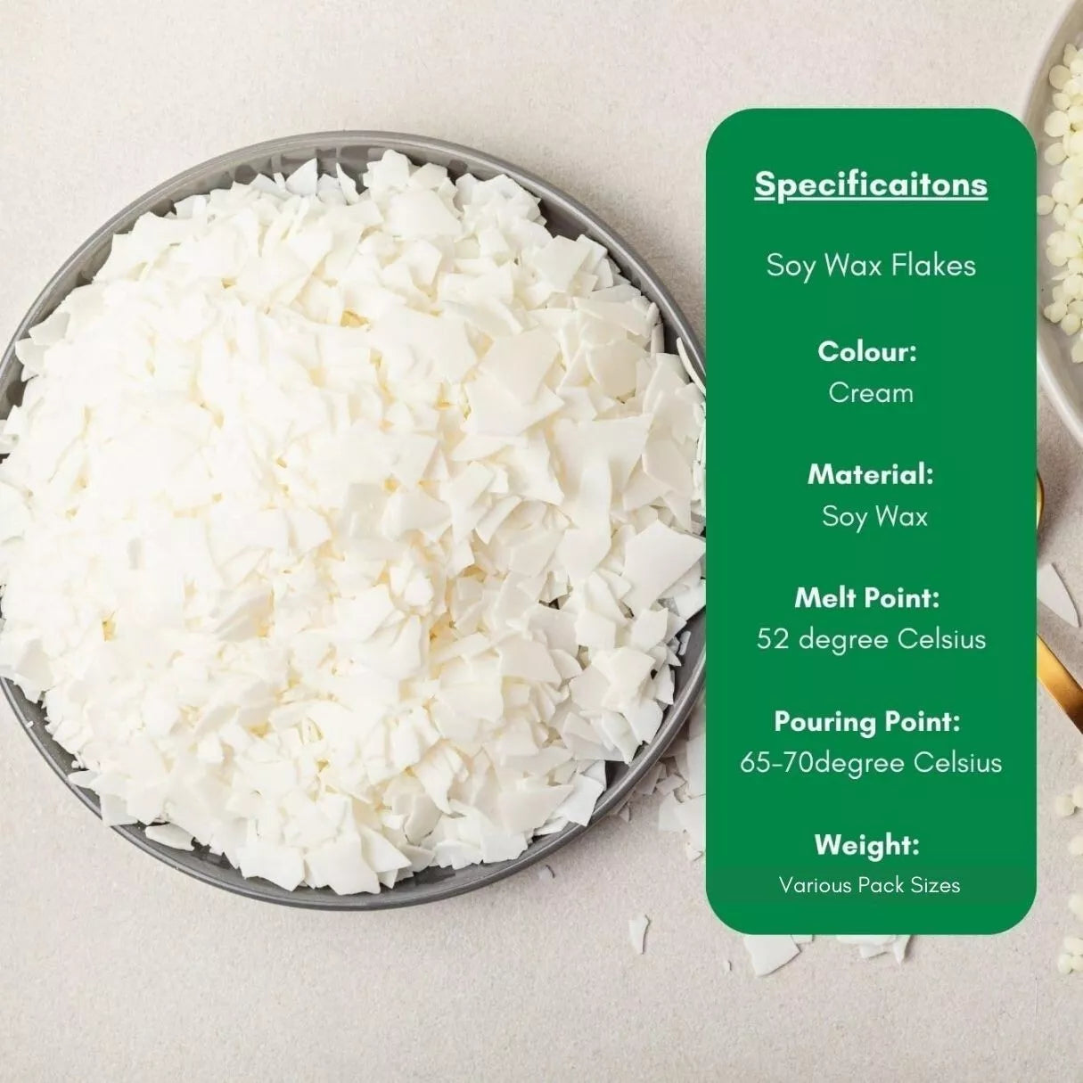 🕯️ Bulk 100% Pure Soy Wax Flakes – Natural & Kosher Candle Making Supplies